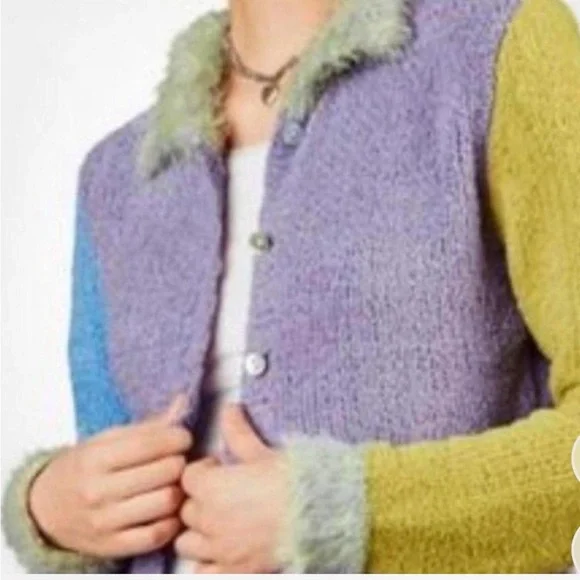 CIDER Color Block Cardigan - Picture 2 of 5